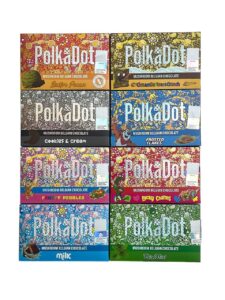 polkadot mushroom chocolate bar